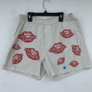 VTG Franks Red Hot Sauce Lover Boxer Shorts L Novelty Print Mens Underwear Flaws